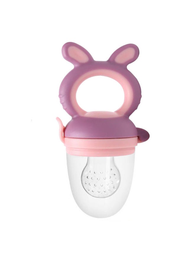 Silicone Fruit Food Supplement Bite Bite Music Creative Rabbit Baby Nutrition Fruit And Vegetable Silicone Pacifier