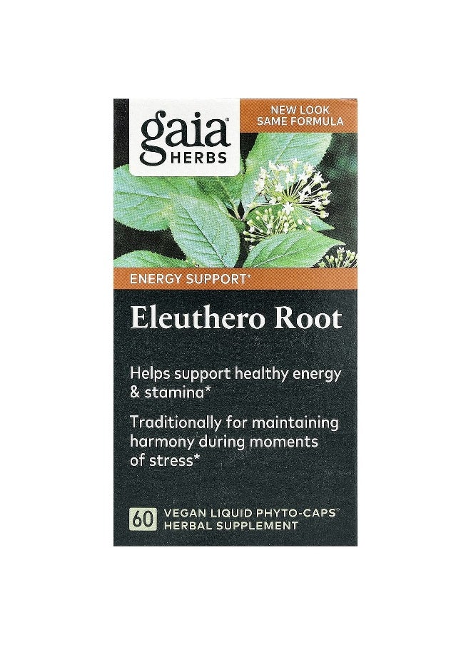 Gaia Herbs - Gaia Herbs, Eleuthero Root, 277 mg, 60 Vegan Liquid Phyto-Caps® - Image 1