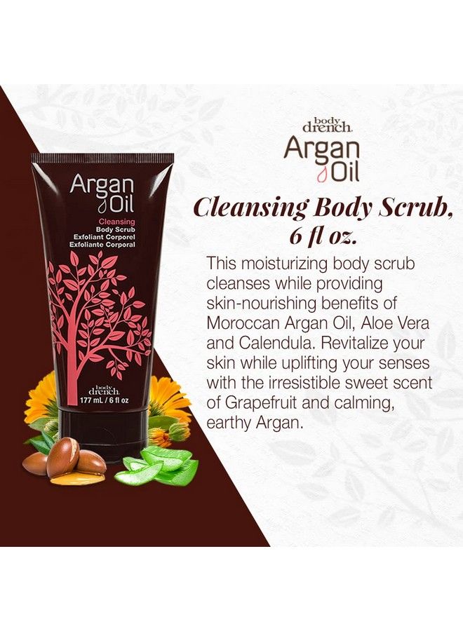Body Drench Argan Oil Cleansing Body Scrub 6 fl oz - Image 3