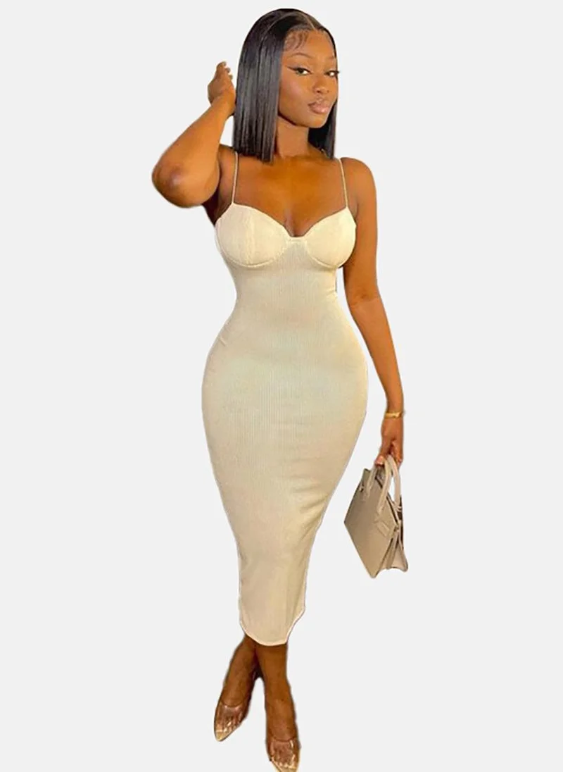 YUNIQEE Ribbed Bustier Dress
