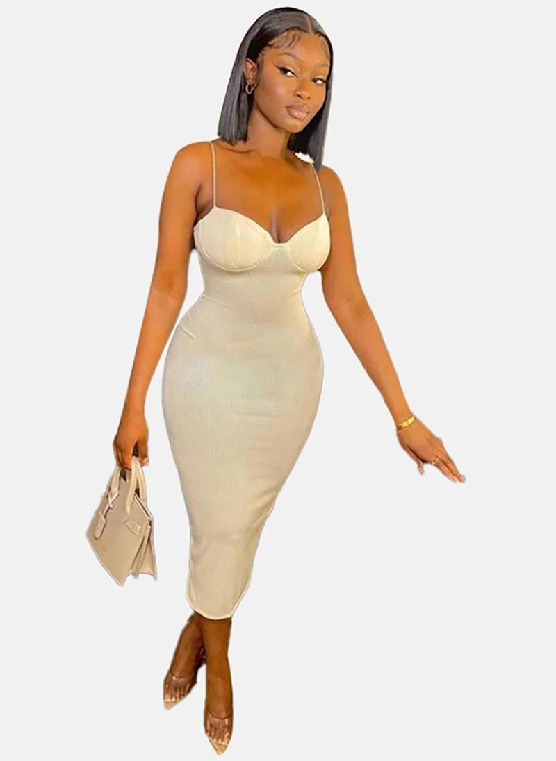 YUNIQEE Ribbed Bustier Dress