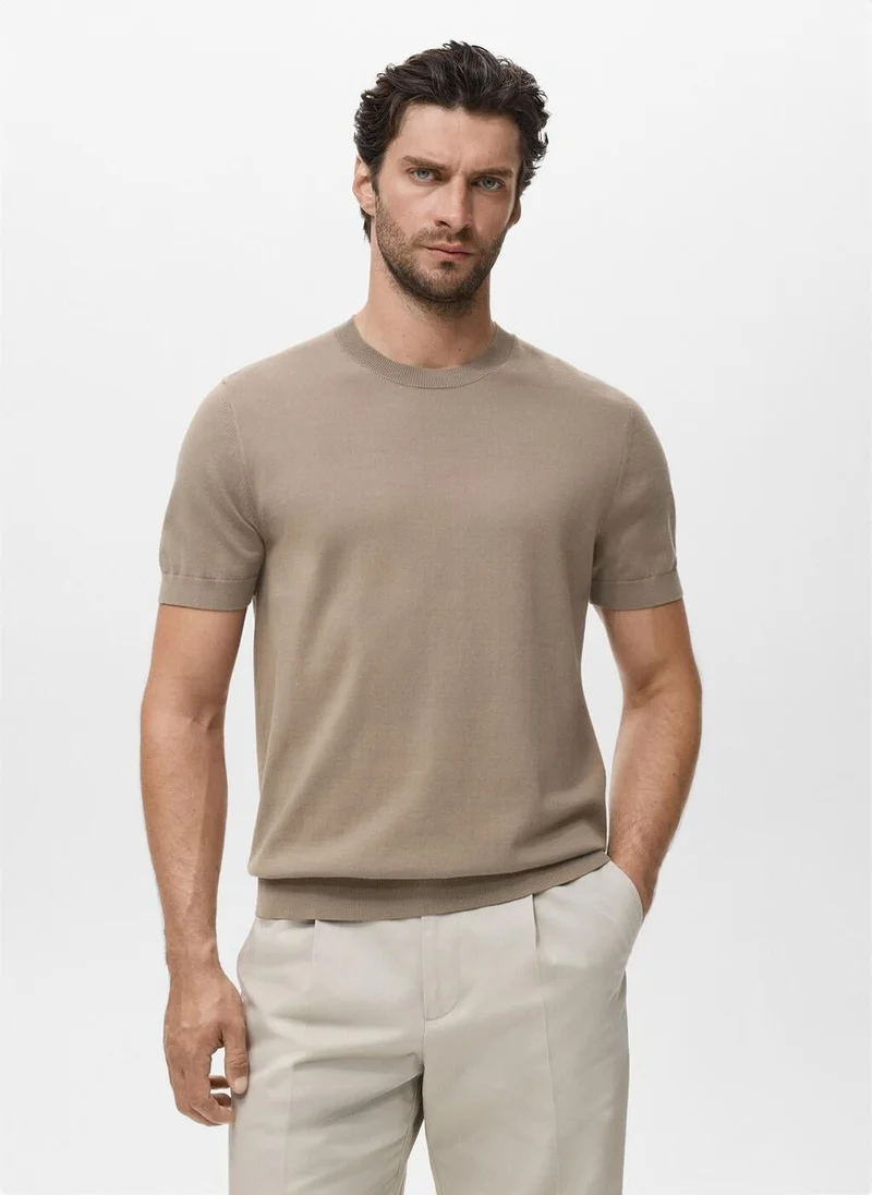 Mango Man  Cotton fine-knit t-shirt for Men | Best Price UAE