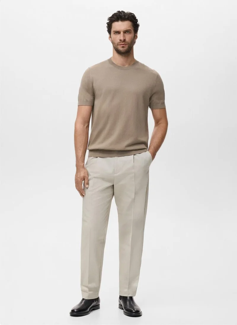 Mango Man  Cotton fine-knit t-shirt for Men | Best Price UAE