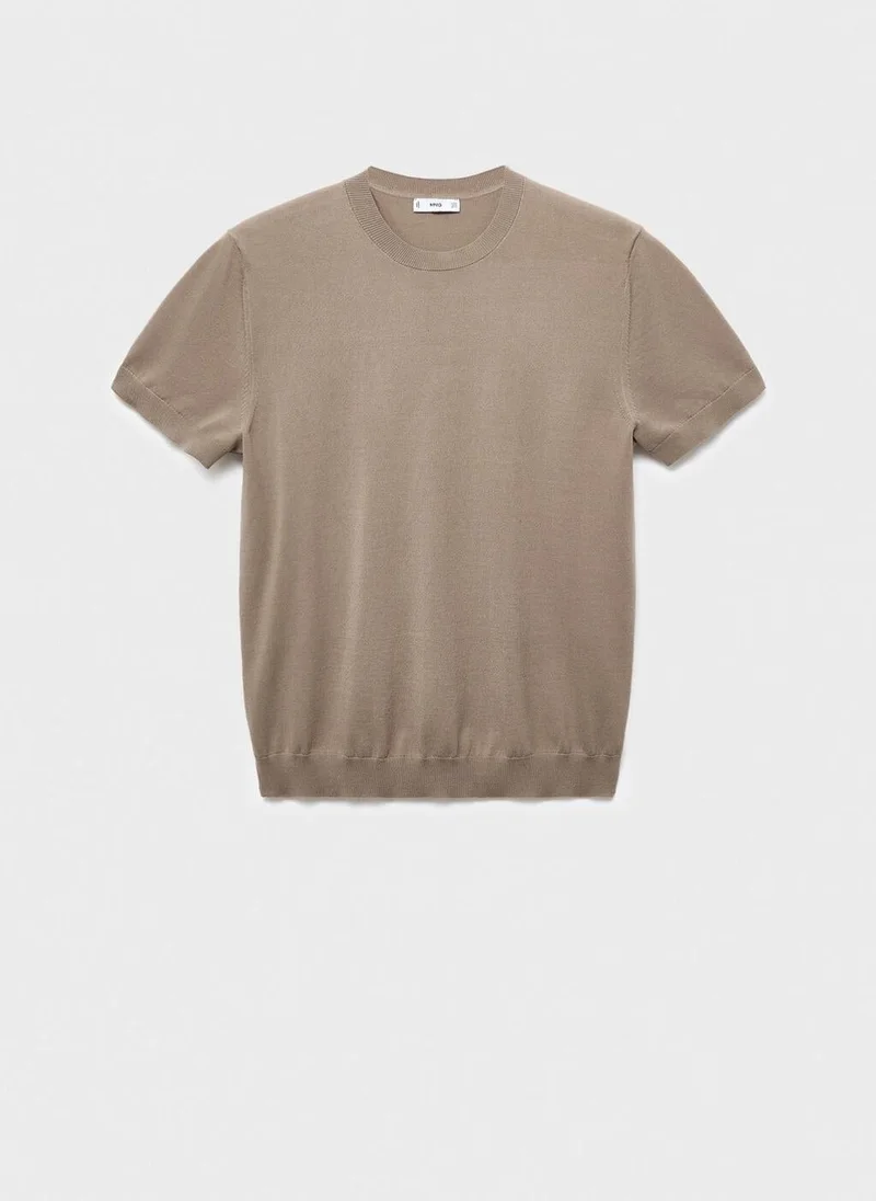 Mango Man  Cotton fine-knit t-shirt for Men | Best Price UAE