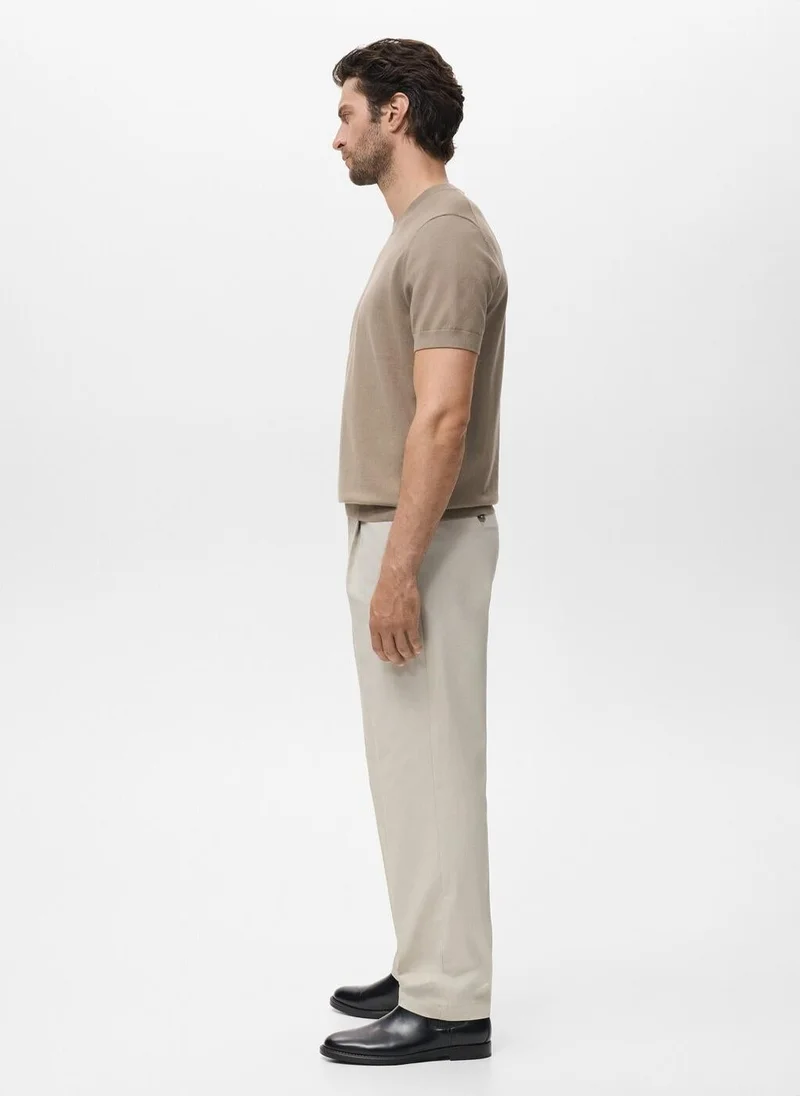 Mango Man  Cotton fine-knit t-shirt for Men | Best Price UAE