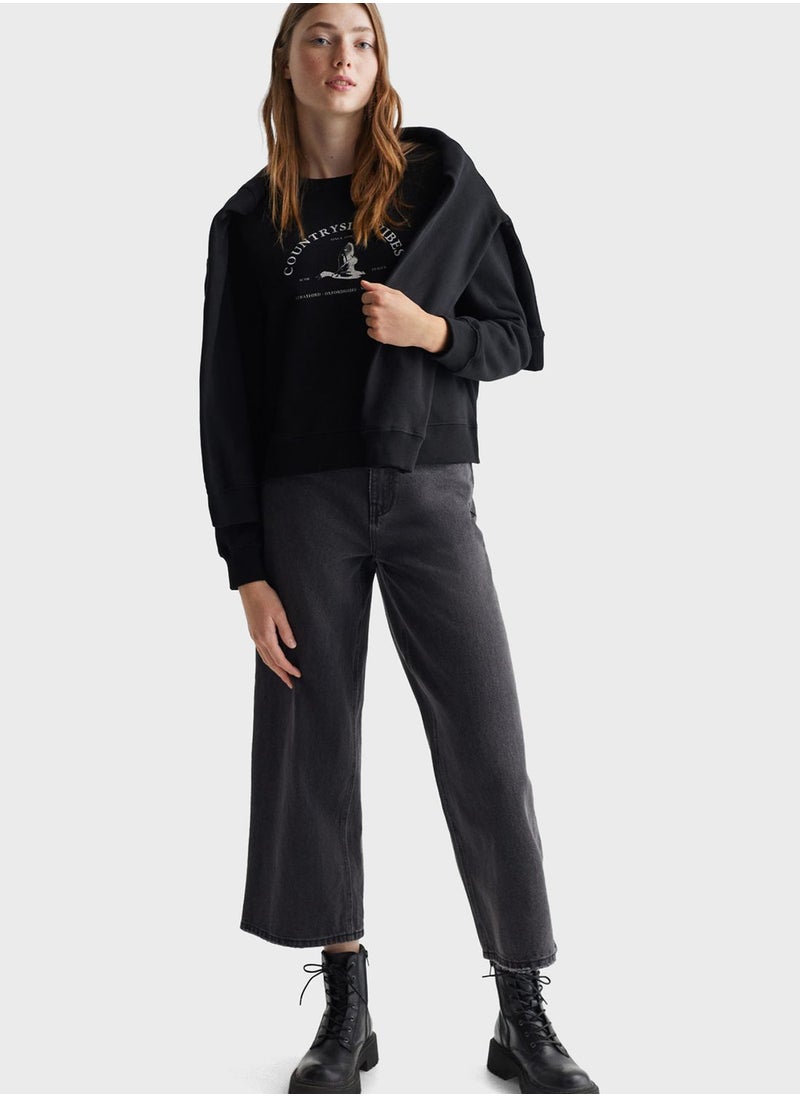 MANGO - Kids Countryside Vibes Sweatshirt - Image 1