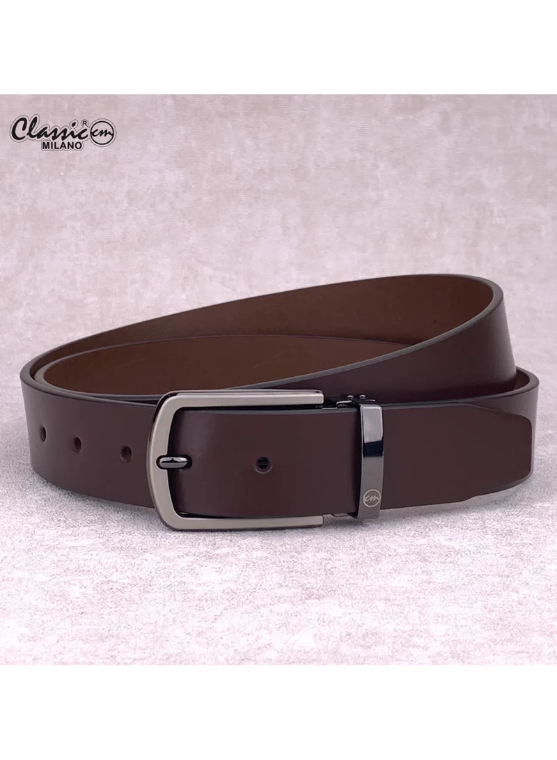 Classic Milano Classic Milano Genuine Leather Belt for Men – Black Formal Men's Belt – Men Belts for Office & Business Wear – Mens Belt Leather with Gift Box