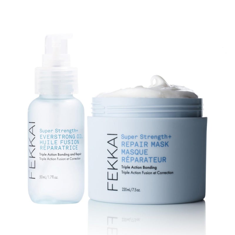 FEKKAI Super Strength+ Hair Recovery Duo - Includes Everstrong Bonding Oil (1.7 oz) + Repair Mask (7.5 oz) - Free of Sulfates, Parabens, Phthalates - Vegan, Cruelty-Free - Image 1