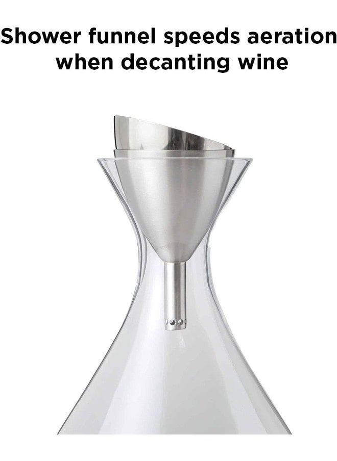 rabbit - Rabbit W6118 Wine Aerator and Pourer, Stainless Steel - Image 1