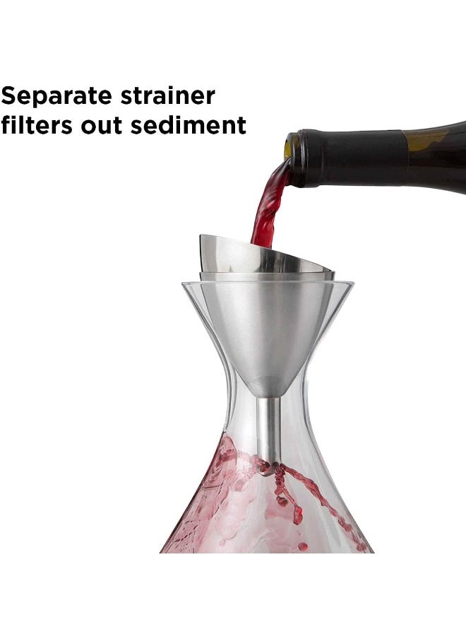 rabbit - Rabbit W6118 Wine Aerator and Pourer, Stainless Steel - Image 1