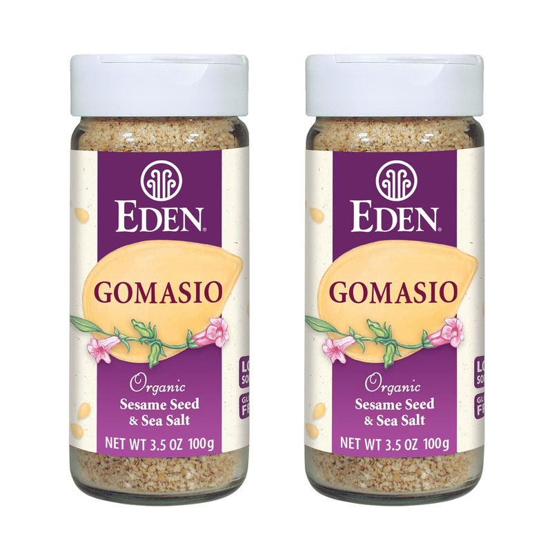 Eden Organic Gomasio, Sesame Seeds and Sea Salt, Umami, Traditional, Furikake, Seasoning, Macrobiotic, 3.5 oz (2-Pack) - Image 1