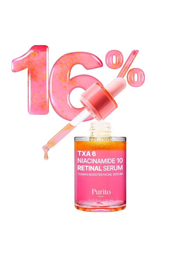 PURITO TXA 6% + Niacinamide 10% + Retinal Facial Serum | for Dark Spots, Hyperpigmentation, Uneven Tone | High-Level Tranexamic Acid 6% | 30ml - Image 1