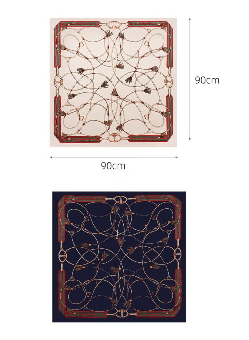Satin Large Square Head Scarf for Women, 2 Packs Silk Like Scarf Lightweight Satin Head Scarves, Neck Hair Scarves Hair Bandanas for Women Girls Hair Wrapping and Sleeping (35" × 35")  - Image 2