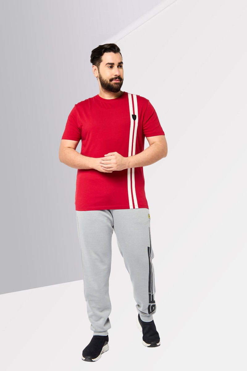 Scuderia Ferrari Men Sportswear Fit Short Sleeve Training T-Shirt, Red - Image 4