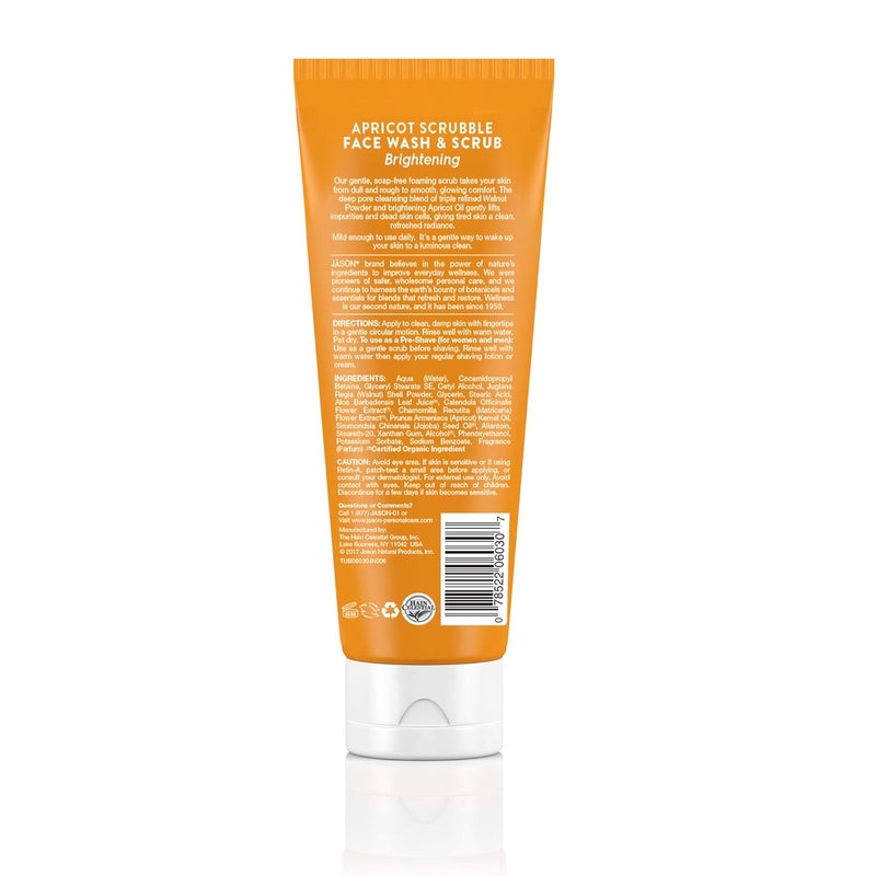 Jason Natural Jason Natural Brightening Apricot Scrubble Wash and Scrub 118ml  - Image 2