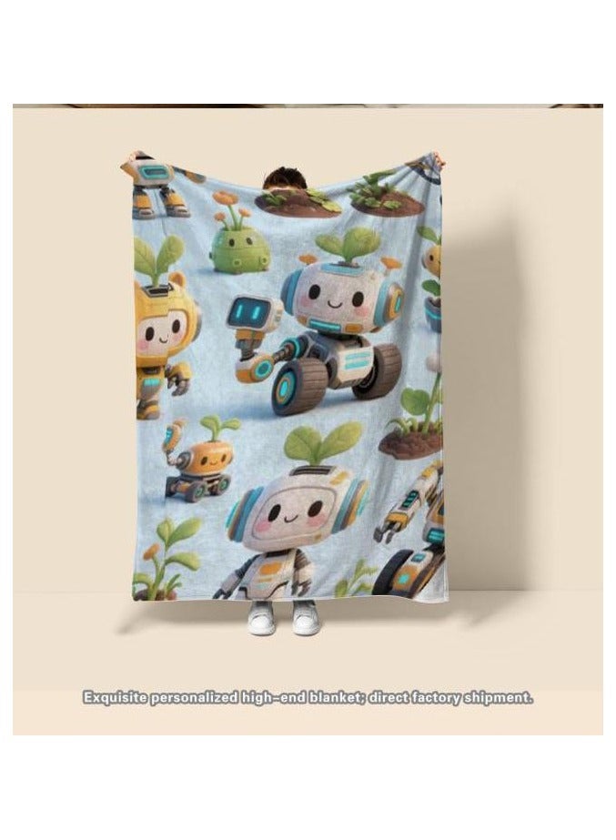 عام بطانية رقيقة من الفانيلا (دافئة ومريحة، ومناسبة للنوم واستخدام الألعاب وإزالة الغبار ومقاومة للرمل) 150 سم * 200 سم - 1063 - Image 3