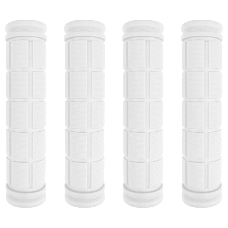 Zelerdo 2 Pairs Bike Handlebar Grips For Bikes (White) - Image 1