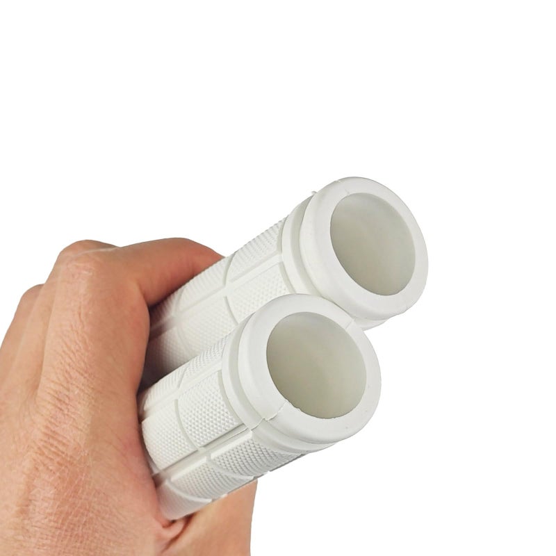 Zelerdo 2 Pairs Bike Handlebar Grips For Bikes (White) - Image 2