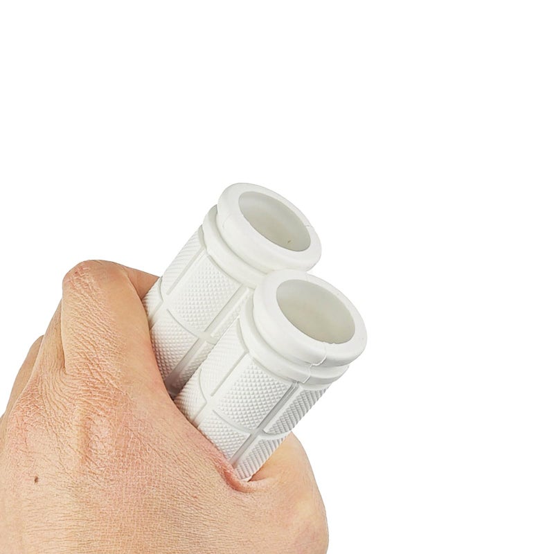 Zelerdo 2 Pairs Bike Handlebar Grips For Bikes (White) - Image 5