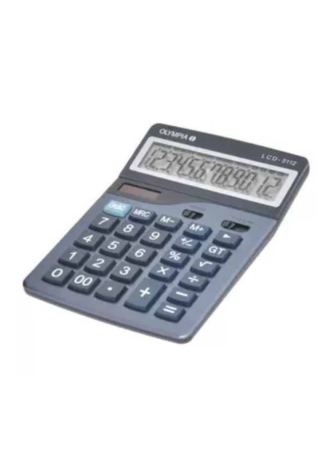 Olympia Desktop Calculaor Steel 12 Digits, 1-Line (Steel Blue Color)