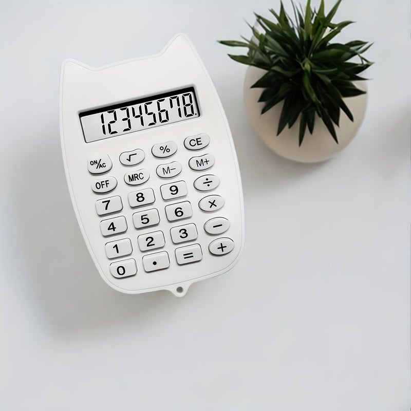 Purple Mini Calculator Large Buttons Lightweight Portable for Office School - Image 3