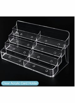 Excefore 8 Pocket Acrylic Business Card Holder for Desk Clear Stand Desktop Display for Exhibition, Home, and Office  - Image 4