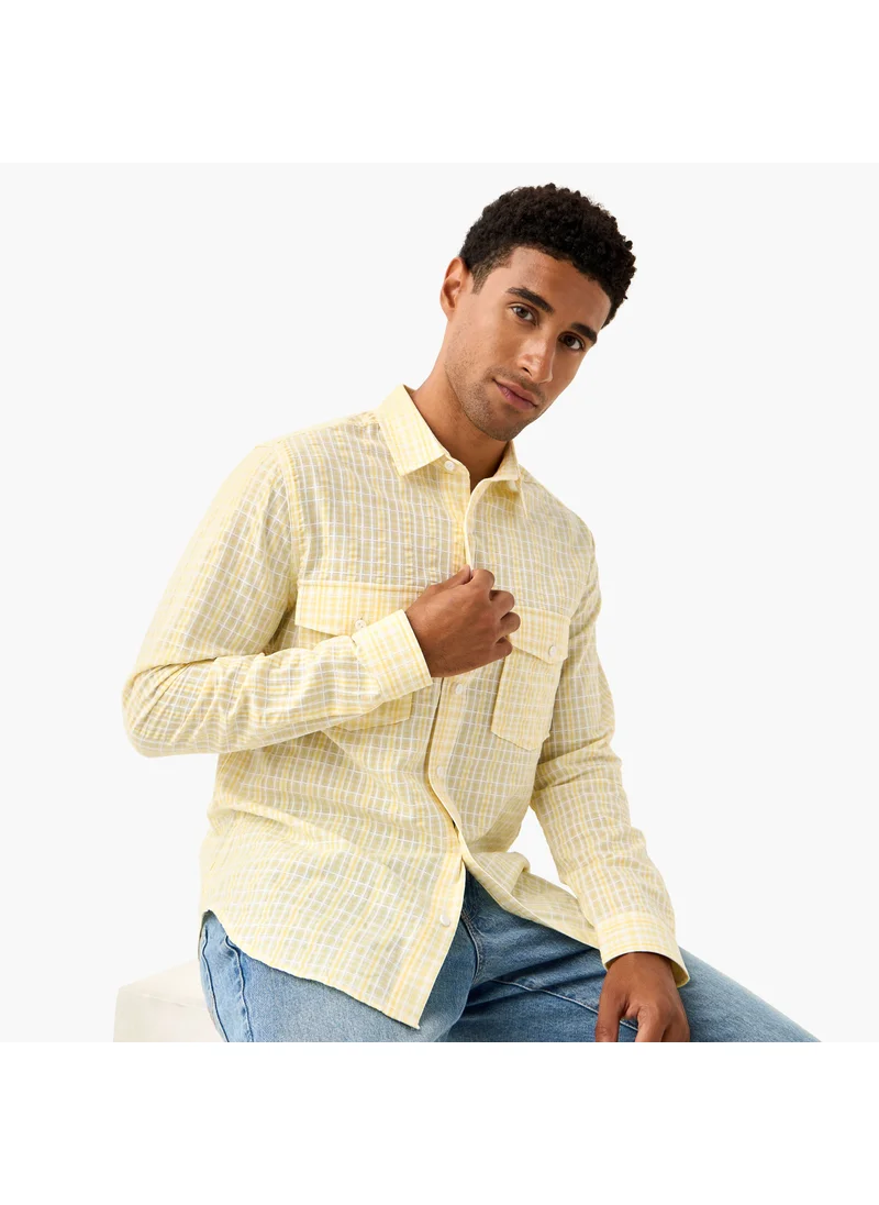 لي كوبر Lee Cooper Checked Shirt with Front Pockets