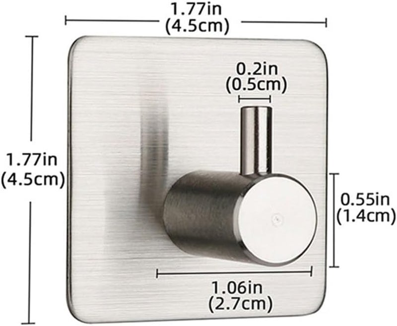 Self Adhesive Bathroom Hooks Stainless Steel Shower Towel Rack Accessories Color A1 - Image 3