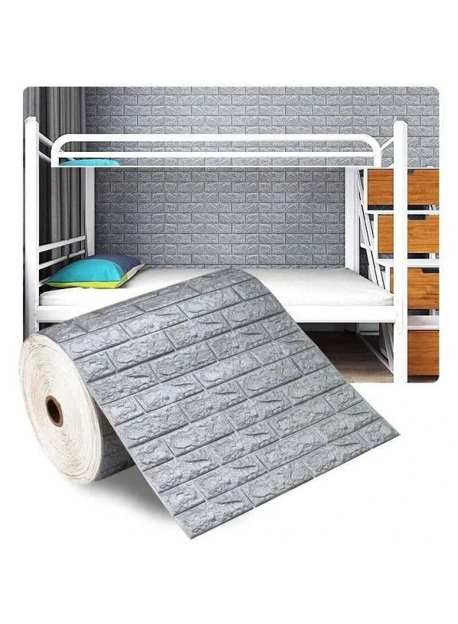 100cmx70cm Brick Foam Panels 3D Wall Stickers Self-adhesive DIY Embossed Stone Wallpaper Home Decor Living Room Kitchen Decor 