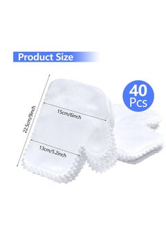Y&D Microfiber Dusting Cloths Gloves Dust Wipes Feather Dusters Grabs And Locks In Dust Pet Hair Cleaning Possible Dual-Sided Disposable Dusting Gloves (40 Pieces)  - Image 2