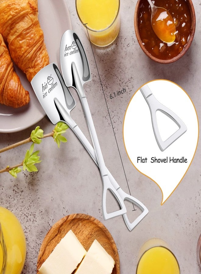 PRSTENLY Christmas Birthday Gifts for Husband Wife, 2 Pcs His and Hers Ice Cream Spoons Boyfriend Girlfriend Couples Gift Ideas, Wedding Anniversary Engagement Gifts for Couples Him Her - Image 4