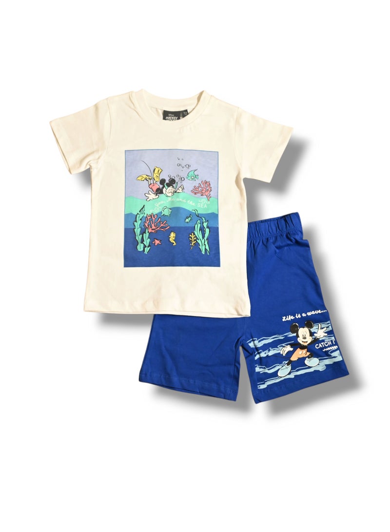 ميكي آند فريندز ميكي وأصدقاؤه - طقم تيشيرت وشورت للأولاد - Image 1