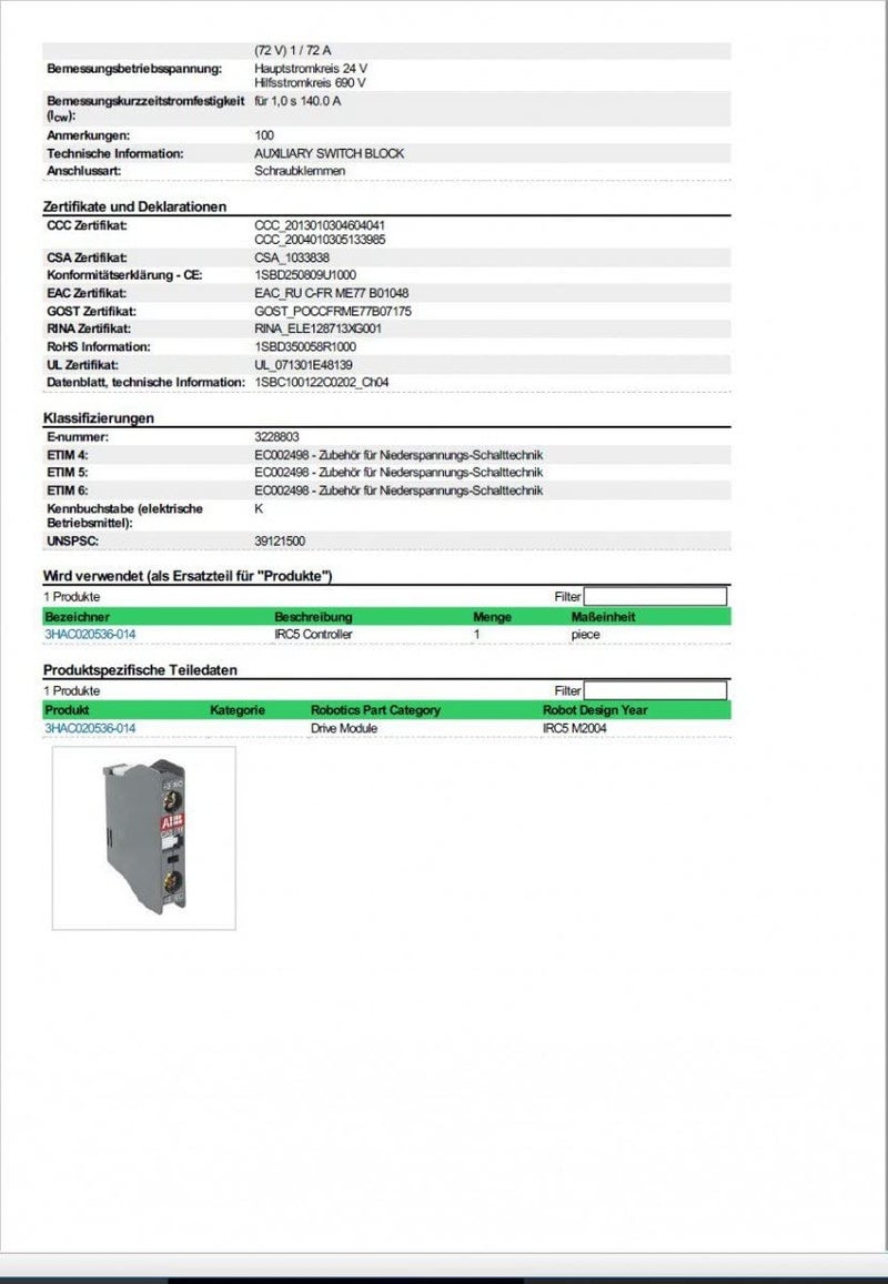 Abb-entrelec CA5-01 CA5-01 Front - Block Contact 1 NC - Image 3