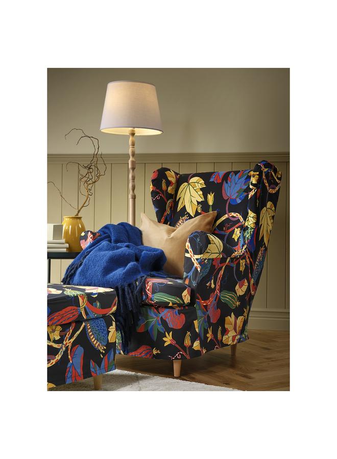 erorex Slipcover For Wing Chair, Stigsbo Multicolour/Black - Image 5