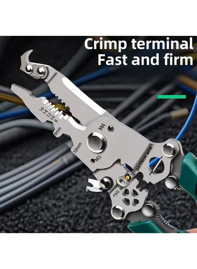 18 In 1 Multi Tool Foldable Wire Stripper Durable Chrome Vanadium Steel Compact For DIY Home Construction - Image 5