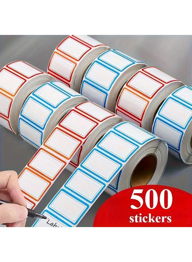 Single Line Red Self Adhesive Labels 500pcs Roll For Notebooks Price Stickers - Image 3