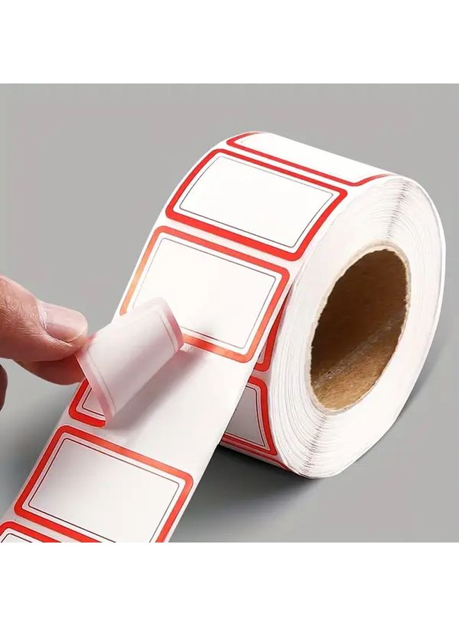 Single Line Red Self Adhesive Labels 500pcs Roll For Notebooks Price Stickers - Image 4