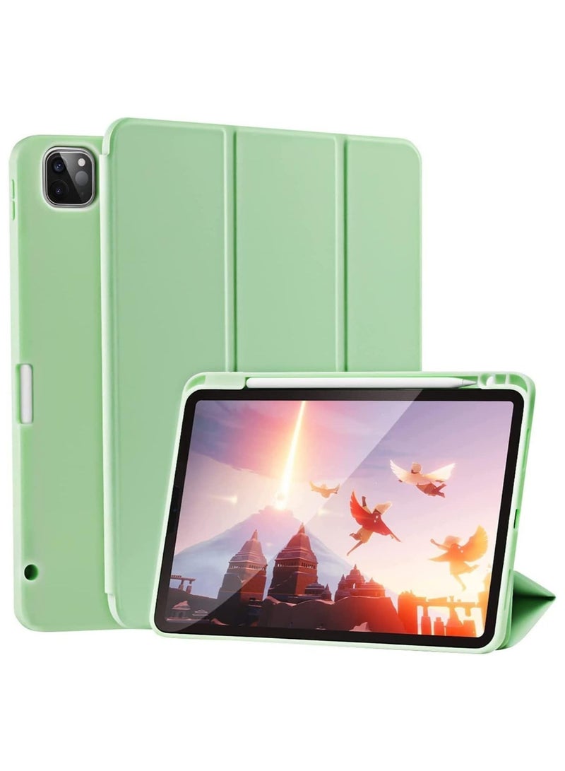 Case for iPad Pro 11 Inch 2021(3rd Gen)/2020(2nd Gen) with Pencil Holder [Support iPad 2nd Pencil Charging/Pair] Slim Trifold Stand, Smart Protective Case Cover - Image 1
