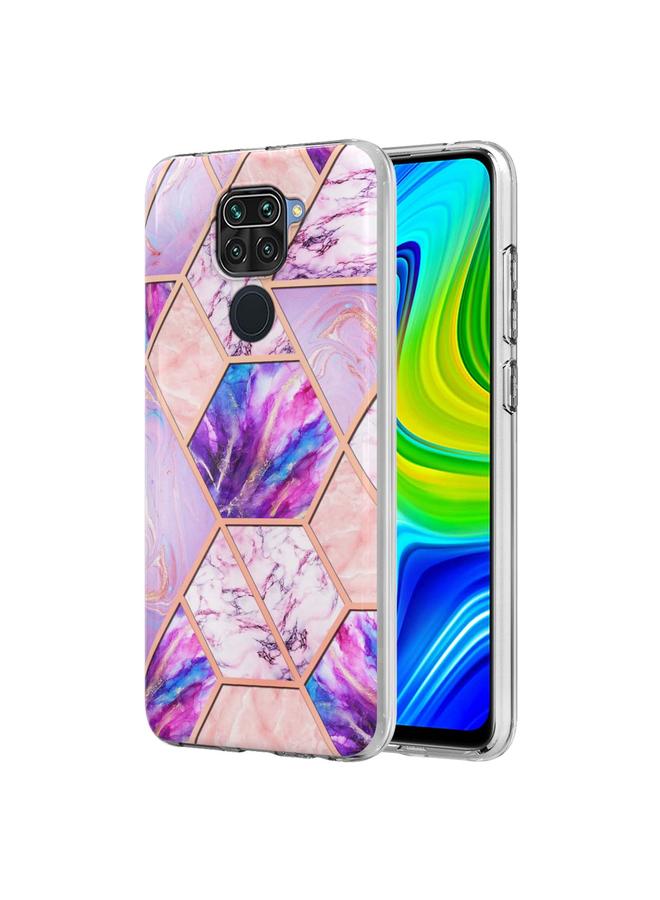 The Bros Case For Xiaomi Redmi Note 9 / 10X 4G Electroplating Splicing Marble TPU Phone Case