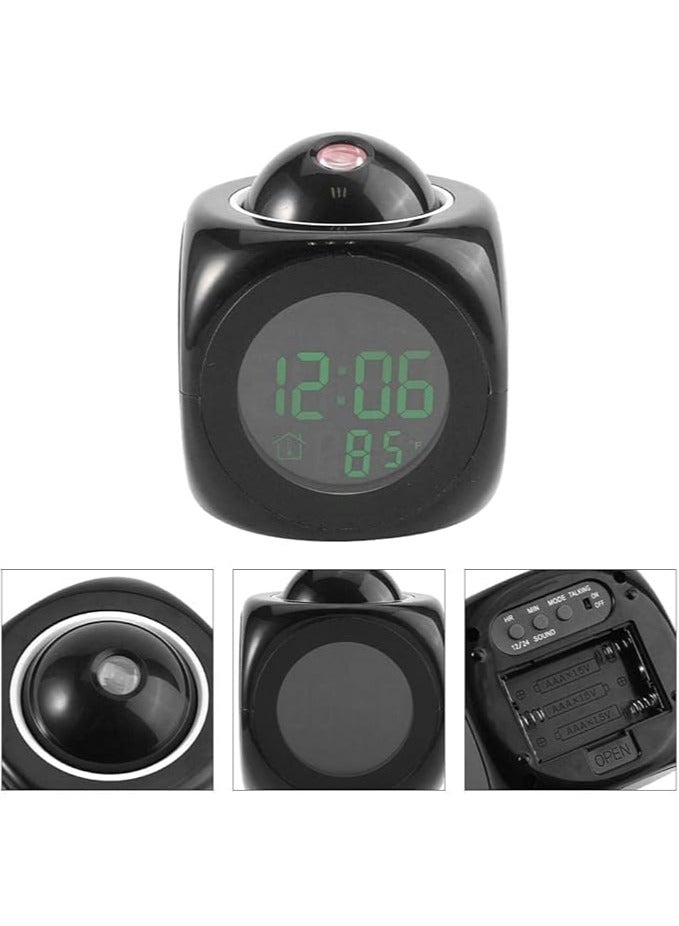 ساعة منبه LED مع شاشة عرض LCD رقمية وصوت يتحدث ودرجة الحرارة  - Image 3