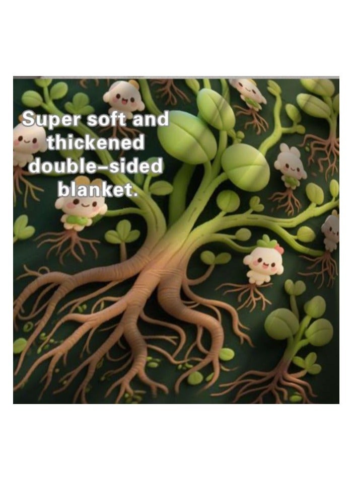 general Children's or student cartoon flannel thin blanket (warm and comfortable, suitable for sleep, games) 100cm*150cm - Image 1