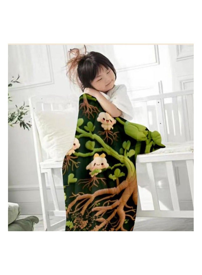 general Children's or student cartoon flannel thin blanket (warm and comfortable, suitable for sleep, games) 100cm*150cm - Image 3