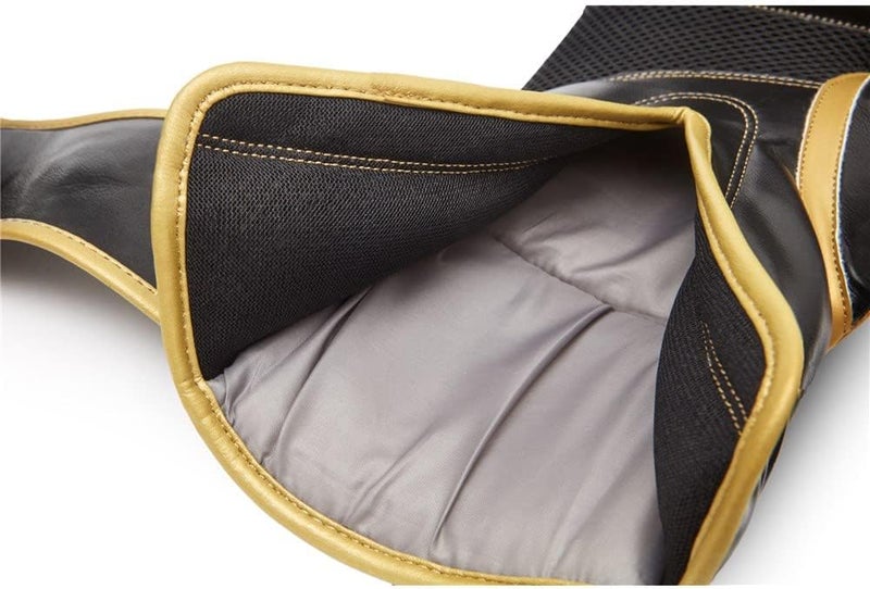 ريبوك قفازات ملاكمة ريبوك – 16 أونصة، ذهبي/أسود، متينة للتدريب والملاكمة والفنون القتالية - Image 3