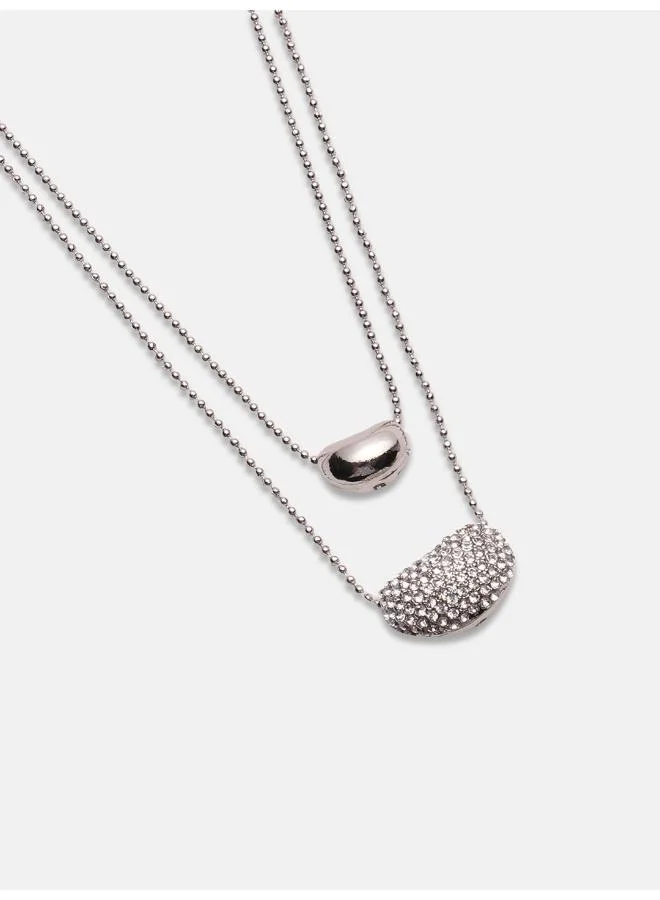 SOHI Bling Bean Multi-Strand Artificial Necklace Jewellery