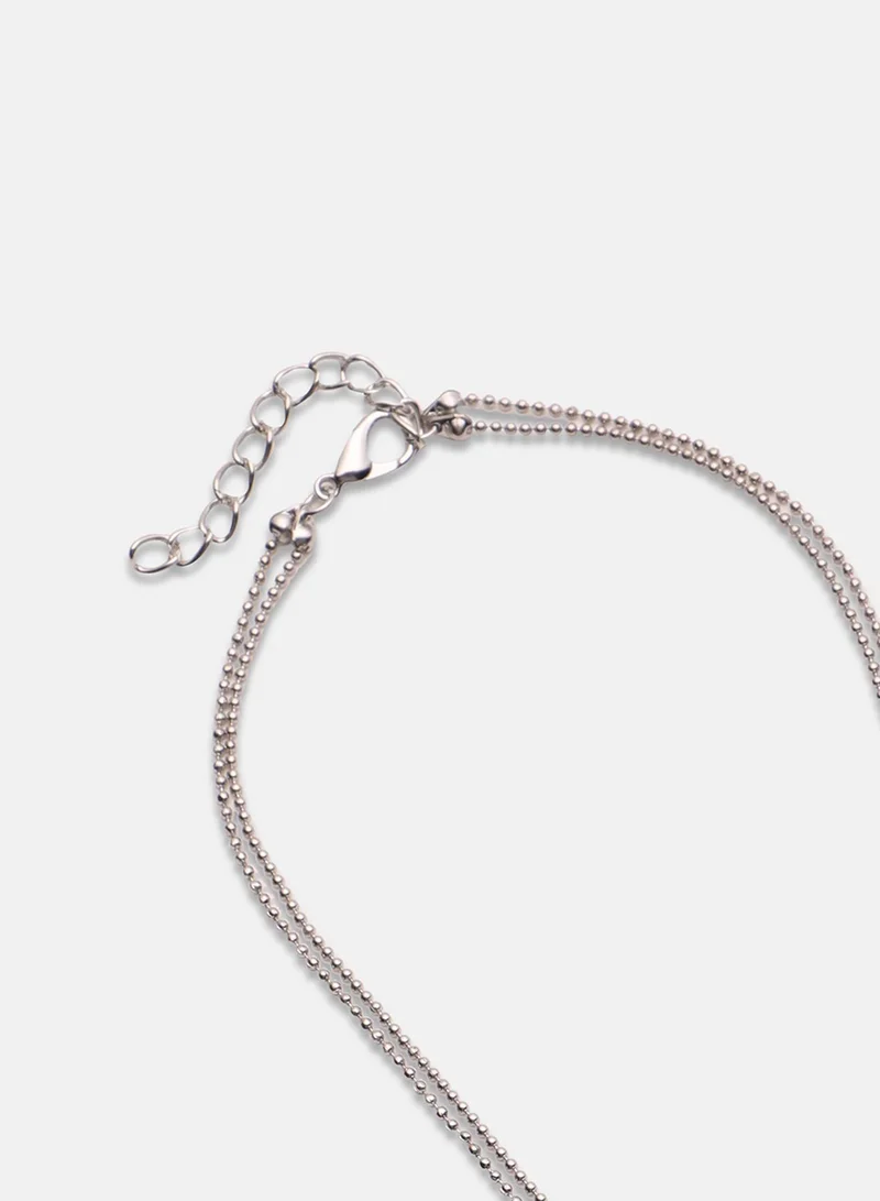 SOHI Bling Bean Multi-Strand Artificial Necklace Jewellery