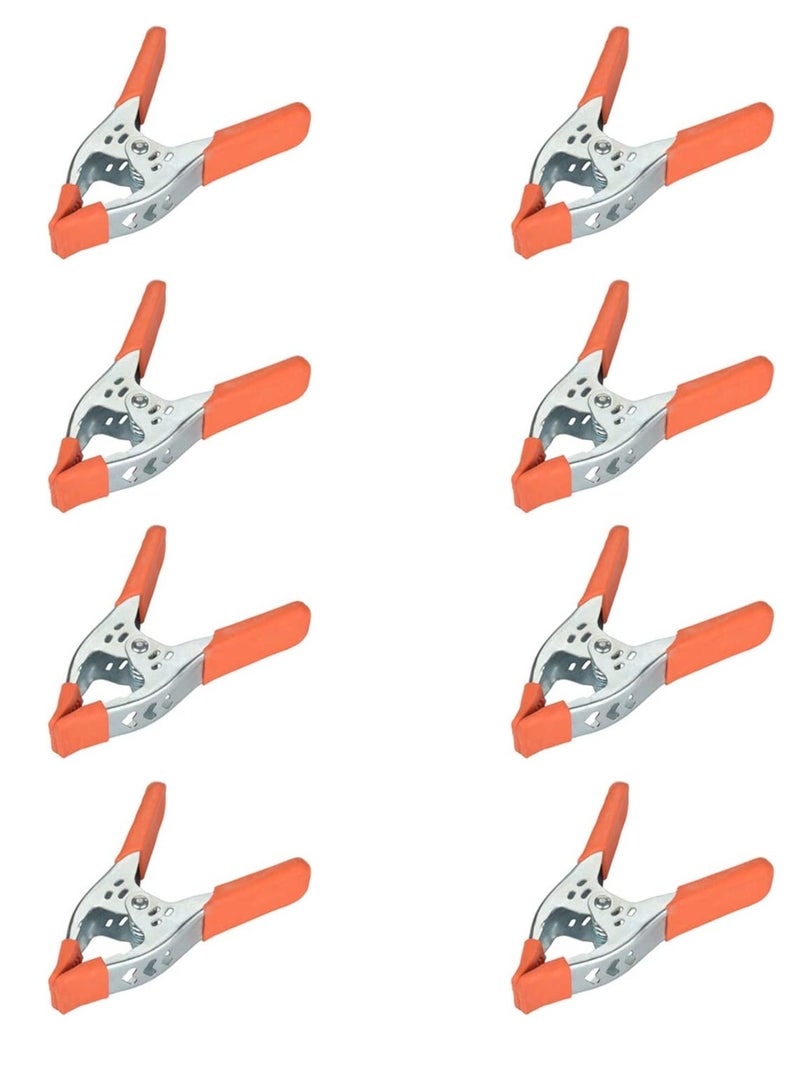 Barakah 8 Packs 6 Inch Spring Clamp Hand Squeeze Clips Strong Hardware Claps for Woodworking Wood Pony Photography, Furniture - Image 1