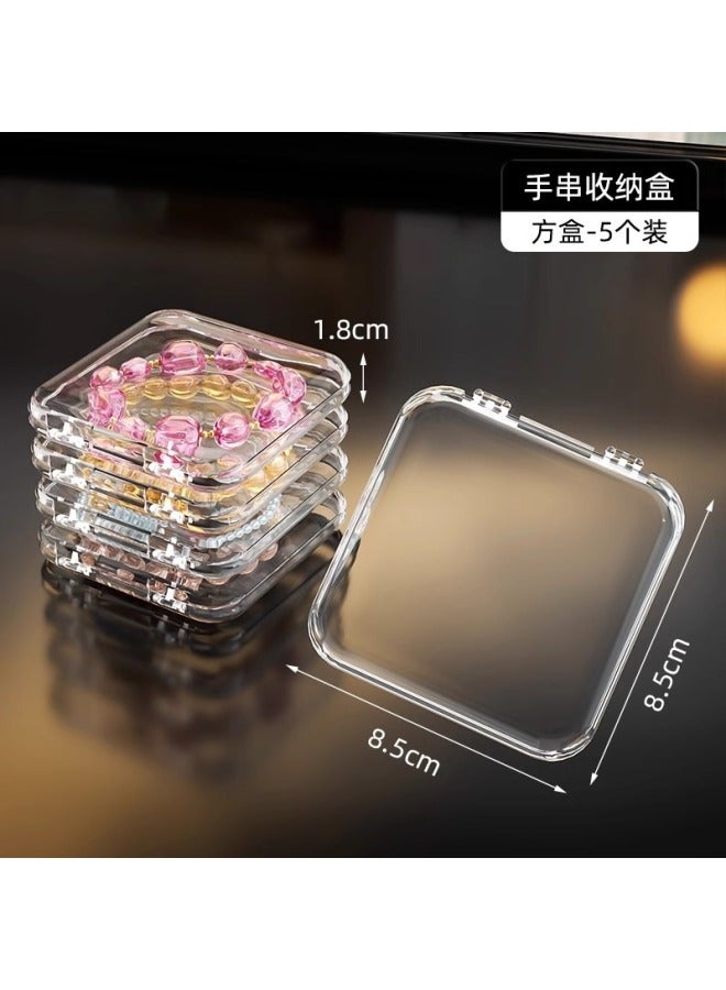 Anti-oxidation elry Box Portable Transparent Acrylic Bracelet Chain elry Toy Beaded Crystal Bracelet Storage Box