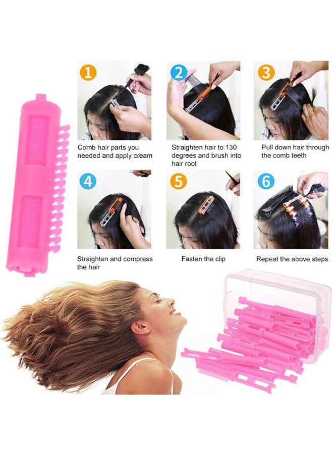 NIBEMINENT 25-Piece Hair Styling Roller Set Pink 7.5 x 1cm - Image 5