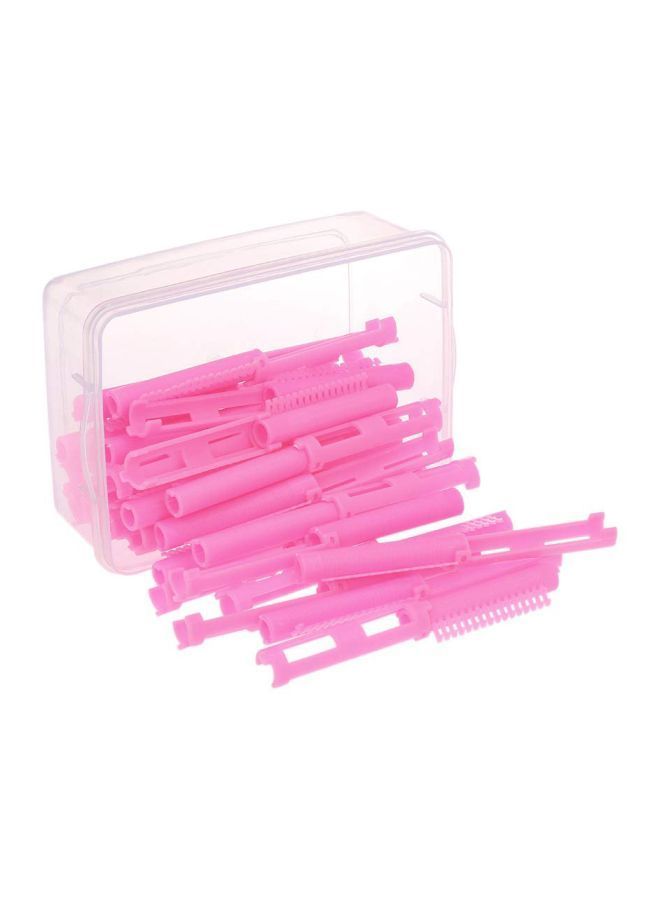 NIBEMINENT 25-Piece Hair Styling Roller Set Pink 7.5 x 1cm - Image 2