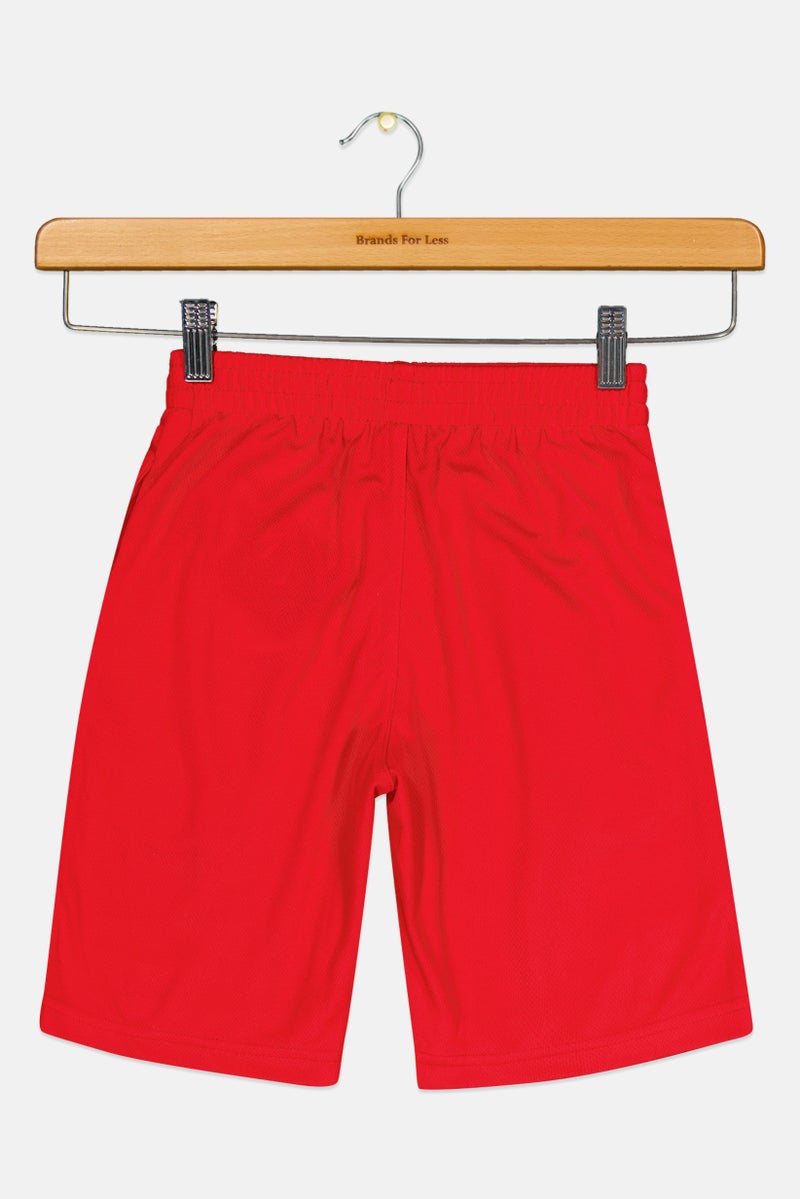 Nike 3Brand by Russell Wilson Kids Boys Embroidered Logo Training Shorts, Red - Image 3